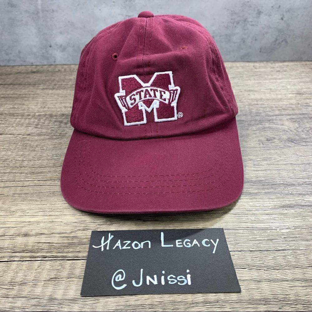 ‎Mississippi State Bulldogs~Maroon/White~Adjustable Sizing Cap / Hat~Preowned
